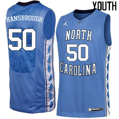 Youth North Carolina Tar Heels #50 Tyler Hansbrough College Basketball Jerseys Sale-Blue